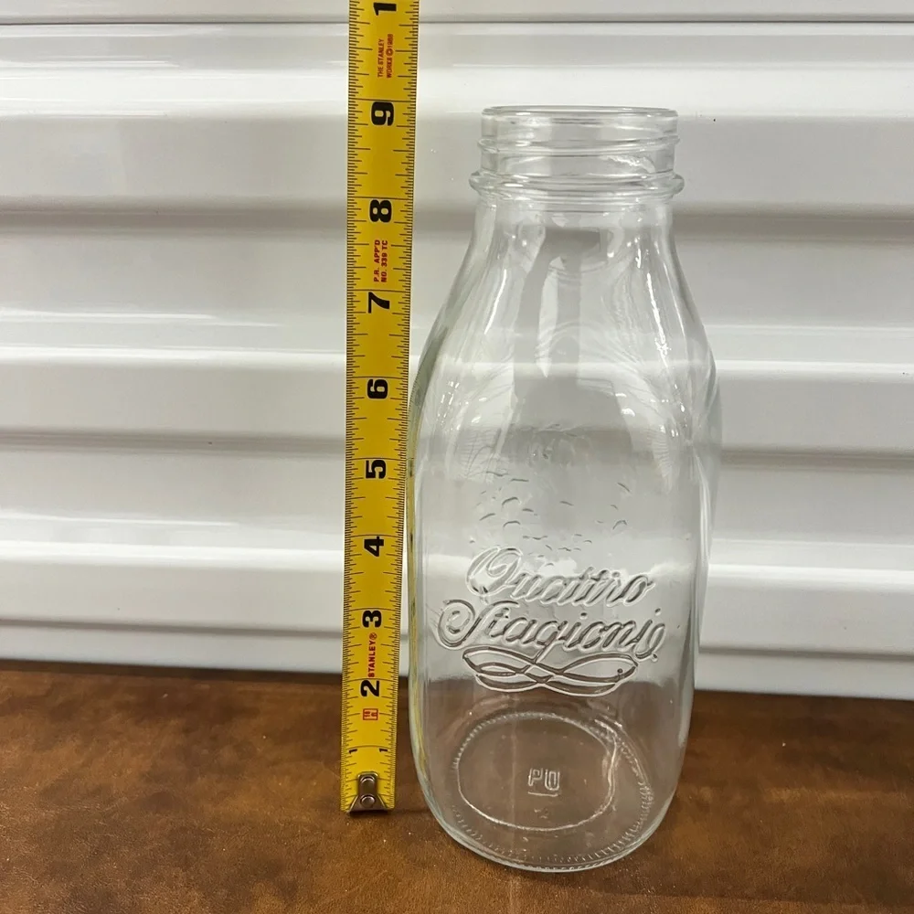 Bormioli Rocco Quattro Stagioni Italian Glass Bottle 1L Farmhouse Kitchen Decor